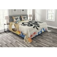 thumbnail image 1 of Ambesonne Chill Quilted Bedspread Set 3 Pcs, Beachme, Queen Size, Multicolor, 1 of 3