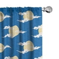 thumbnail image 1 of Ambesonne Chinese Window Curtains, Folkloric Moon and Cloud, Each 28" W x 95" L, Blue Cream and White, 1 of 4