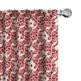 thumbnail image 1 of Ambesonne Chinese Window Curtains, Spiral Vine Leaf Flower, Each 28" W x 95" L, Vermilion and Ivory, 1 of 4