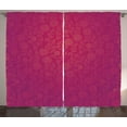 thumbnail image 1 of Ambesonne Chinese New Year Curtains 2 Panel Set, Lotus Pattern, 108" x 63", Orange Violet and Pink, 1 of 3