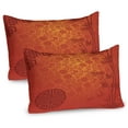 thumbnail image 1 of Ambesonne Chinese Pillow Sham 2 Pack, Traditional Nature Art, 30"x20", Pale Orange Burgundy, 1 of 3