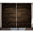thumbnail image 1 of Ambesonne Chocolate Curtains 2 Panel Set, Vintage Hardwood, 108" x 90", Brown, 1 of 3