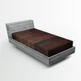 thumbnail image 1 of Ambesonne Chocolate Fitted Sheet 2 Pcs Set, Aged Dark Timber, Twin XL, Dark Brown, 1 of 3