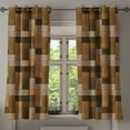 thumbnail image 1 of Ambesonne Chocolate Grommet Curtain, Wooden Parquet Motif, 50" x 54", Beige Pale Brown, 1 of 6