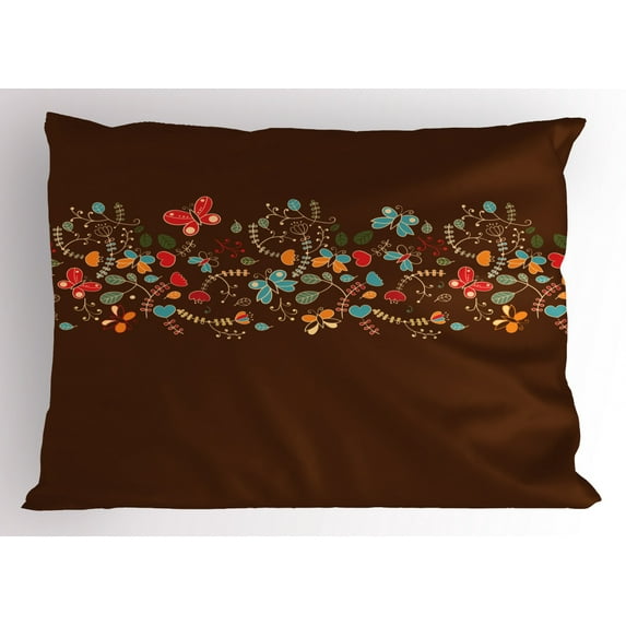 Ambesonne Chocolate Pillow Sham, Valentines Day Design, 26" X 20", Multicolor