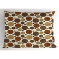 thumbnail image 1 of Ambesonne Chocolate Pillow Sham, Vintage Lines Abstract, 26" X 20", Multicolor, 1 of 2