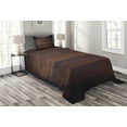 thumbnail image 1 of Ambesonne Chocolate Quilted Bedspread Set 2 Pcs, Aged Dark Timber, Twin Size, Dark Brown, 1 of 3