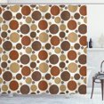 thumbnail image 1 of Ambesonne Chocolate Shower Curtain, Vintage Lines Abstract, 69"Wx84"L, Multicolor, 1 of 3