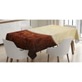 thumbnail image 1 of Ambesonne Chocolate Tablecloth Rectangular Table Cover, Victorian Motifs, 52"x70", Beige Brown, 1 of 4