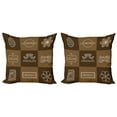 thumbnail image 1 of Ambesonne Chocolate Throw Pillow Cover 2 Pack, Cocoa Chocolate, 18", Cocoa Chocolate, 1 of 2