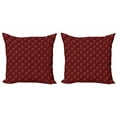 thumbnail image 1 of Ambesonne Chocolate Throw Pillow Cover 2 Pack, Yummy Cupcakes Cherry Top, 24", Dark Coral Burgundy, 1 of 2