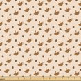 thumbnail image 1 of Ambesonne Chocolate Tones Fabric by the Yard Upholstery, Coffee Bean and Mug, 10 Yards, Champagne Caramel, 1 of 1