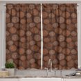 thumbnail image 1 of Ambesonne Chocolate Tones Kitchen Curtains, Floral Like Mandala, 55"x30", Dark Cocoa and Dark Peach, 1 of 3