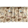 thumbnail image 1 of Ambesonne Chocolate Valance Pack of 2, Sweets Candy Bars Vintage, 42"X18", Multicolor, 1 of 3