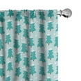 thumbnail image 1 of Ambesonne Christmas Window Curtains, Snowy Pine Trees Dots, Each 28" W x 84" L, Dark Seafoam Umber White, 1 of 4