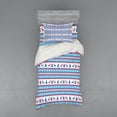 thumbnail image 1 of Ambesonne Christmas Bedding Set 3 Pcs, Folk Knit Style Art, Twin, Red Blue, 1 of 3