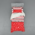 thumbnail image 1 of Ambesonne Christmas Bedding Set 3 Pcs, Geometric Snowflakes, Twin, Red White, 1 of 2