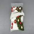 thumbnail image 1 of Ambesonne Christmas Bedding Set 3 Pcs, Ornament and Pine, Twin, Green Red, 1 of 3