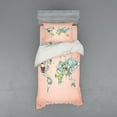 thumbnail image 1 of Ambesonne Christmas Bedding Set 3 Pcs, Reindeers Santa Snow, Twin, Multicolor, 1 of 2