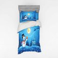 thumbnail image 1 of Ambesonne Christmas Bedding Set 3 Pcs, Snowman Sanra Gift, Twin, Blue Yellow, 1 of 3