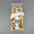 thumbnail image 1 of Ambesonne Christmas Bedding Set 3 Pcs, Snowman Tree, Twin, Multicolor, 1 of 2