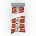 thumbnail image 1 of Ambesonne Christmas Bedding Set 3 Pcs, Stripes Floral Border, Twin XL, Multicolor, 1 of 2