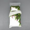 thumbnail image 1 of Ambesonne Christmas Bedding Set 3 Pcs, Tree Branches Cones, Twin, Green Brown, 1 of 3