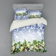 thumbnail image 1 of Ambesonne Christmas Bedding Set 4 Pcs, Bokeh Snowflakes, Queen, Multicolor, 1 of 2