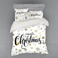 thumbnail image 1 of Ambesonne Christmas Bedding Set 4 Pcs, Merry Xmas Snowflake, Queen, Multicolor, 1 of 3
