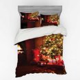 thumbnail image 1 of Ambesonne Christmas Bedding Set 4 Pcs, New Year Xmas Trees, Queen, Red Yellow, 1 of 3