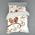 thumbnail image 1 of Ambesonne Christmas Bedding Set 4 Pcs, Noel Owls Folkloric, Queen, Multicolor, 1 of 3