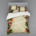 thumbnail image 1 of Ambesonne Christmas Bedding Set 4 Pcs, Retro Frame Old Days, Queen, Multicolor, 1 of 3
