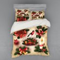 thumbnail image 1 of Ambesonne Christmas Bedding Set 4 Pcs, Vintage Ornaments, Queen, Multicolor, 1 of 3