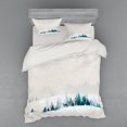 thumbnail image 1 of Ambesonne Christmas Bedding Set 4 Pcs, Watercolor Art Pine Trees, Queen, White Blue, 1 of 3