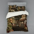 thumbnail image 1 of Ambesonne Christmas Bedding Set 4 Pcs, Winter Celebration, Queen, Taupe Brown, 1 of 2