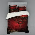 thumbnail image 1 of Ambesonne Christmas Bedding Set 4 Pcs, Yuletide Celebration, Queen, Yellow Ruby Burgundy, 1 of 3