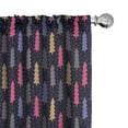 thumbnail image 1 of Ambesonne Christmas Curtains, Noel Trees Snowflakes, Pair of 28"x95", Multicolor, 1 of 5