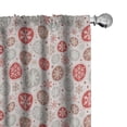 thumbnail image 1 of Ambesonne Christmas Curtains, Snowflakes Print, Pair of 28"x95", Ruby Pale Grey, 1 of 5