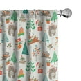 thumbnail image 1 of Ambesonne Christmas Curtains, Theme Xmas, Pair of 28"x84", Multicolor, 1 of 5
