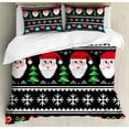 thumbnail image 1 of Ambesonne Christmas Duvet Cover Sets, Nordic Retro Borders, 2-King, Multicolor, 1 of 7