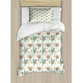 thumbnail image 1 of Ambesonne Christmas Duvet Cover Sets, Sloths Holiday Socks, 2-Twin, Seafoam Dark Tan, 1 of 3