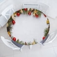 thumbnail image 1 of Ambesonne Christmas Fitted Round Tablecloth, Garland Frame Noel Art, 40"- 44" Diameter, Multicolor, 1 of 4