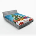 thumbnail image 1 of Ambesonne Christmas Fitted Sheet, New Year Theme Boxes, Queen Size, Multicolor, 1 of 3