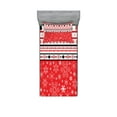 thumbnail image 1 of Ambesonne Christmas Fitted Sheet & Pillow Sham Set, Geometric Snowflakes, Twin, Red White, 1 of 2