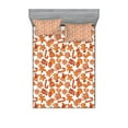 thumbnail image 1 of Ambesonne Christmas Fitted Sheet & Pillow Sham Set, Gingerbread Cookie, Full, Pale Brown and White, 1 of 2