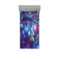 thumbnail image 1 of Ambesonne Christmas Fitted Sheet & Pillow Sham Set, Happy New Year Party, Twin, Multicolor, 1 of 2
