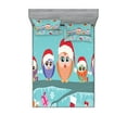 thumbnail image 1 of Ambesonne Christmas Fitted Sheet & Pillow Sham Set, Owl Family Tree, Full, Multicolor, 1 of 3