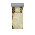 thumbnail image 1 of Ambesonne Christmas Fitted Sheet & Pillow Sham Set, Retro Frame Old Days, Twinxl, Multicolor, 1 of 2