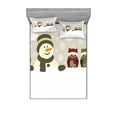 thumbnail image 1 of Ambesonne Christmas Fitted Sheet & Pillow Sham Set, Snowflake Winter Day, Queen, Multicolor, 1 of 2
