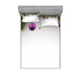 thumbnail image 1 of Ambesonne Christmas Fitted Sheet & Pillow Sham Set, Tree, Full, Purple Grey Green, 1 of 2